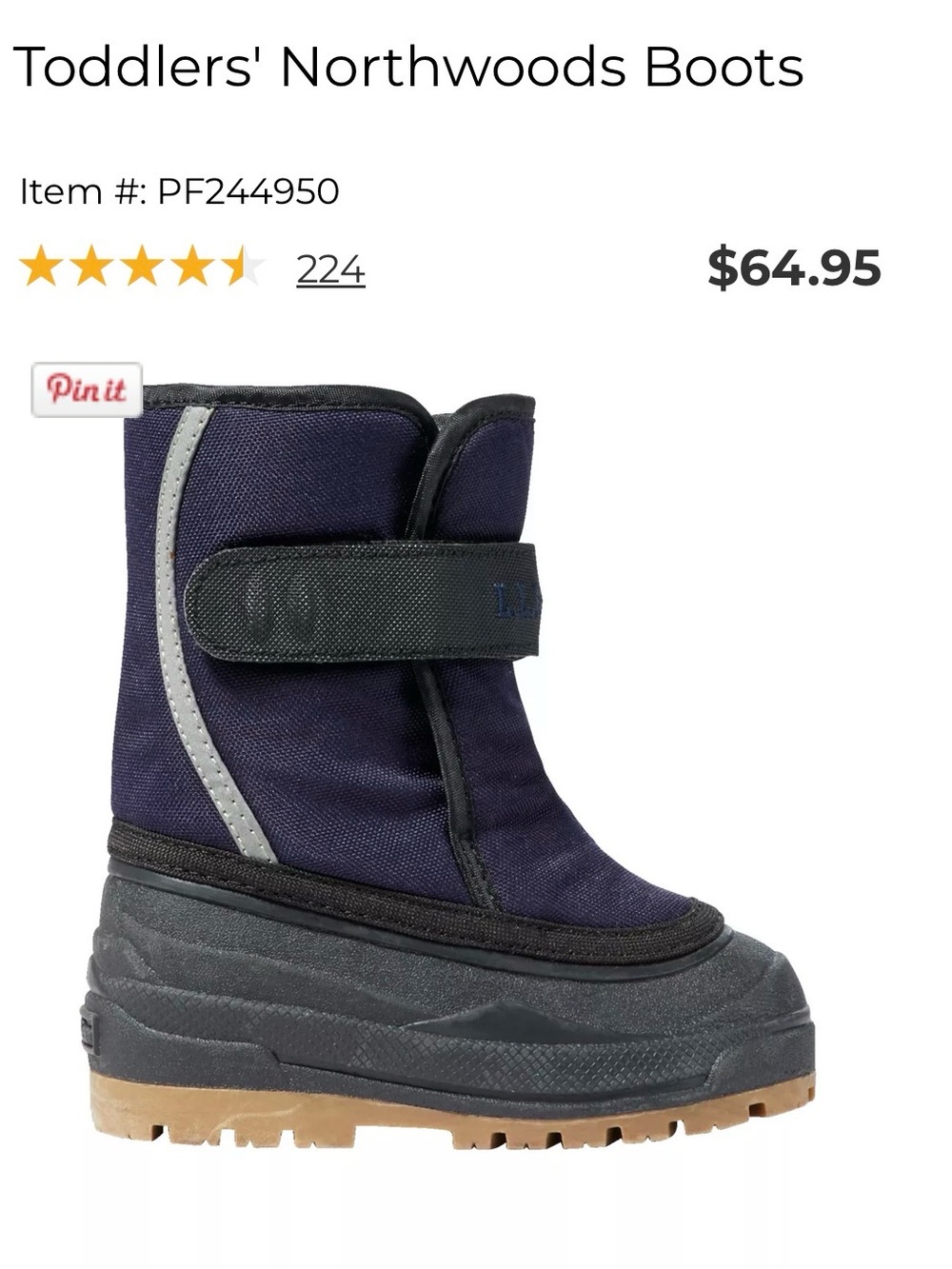L.L. Bean toddler’s snow boots